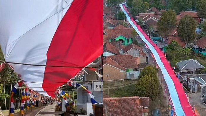 Rayakan HUT RI ke-79, Bendera Merah Putih Sepanjang 1.000 Meter Jadi Viral di Media Sosial