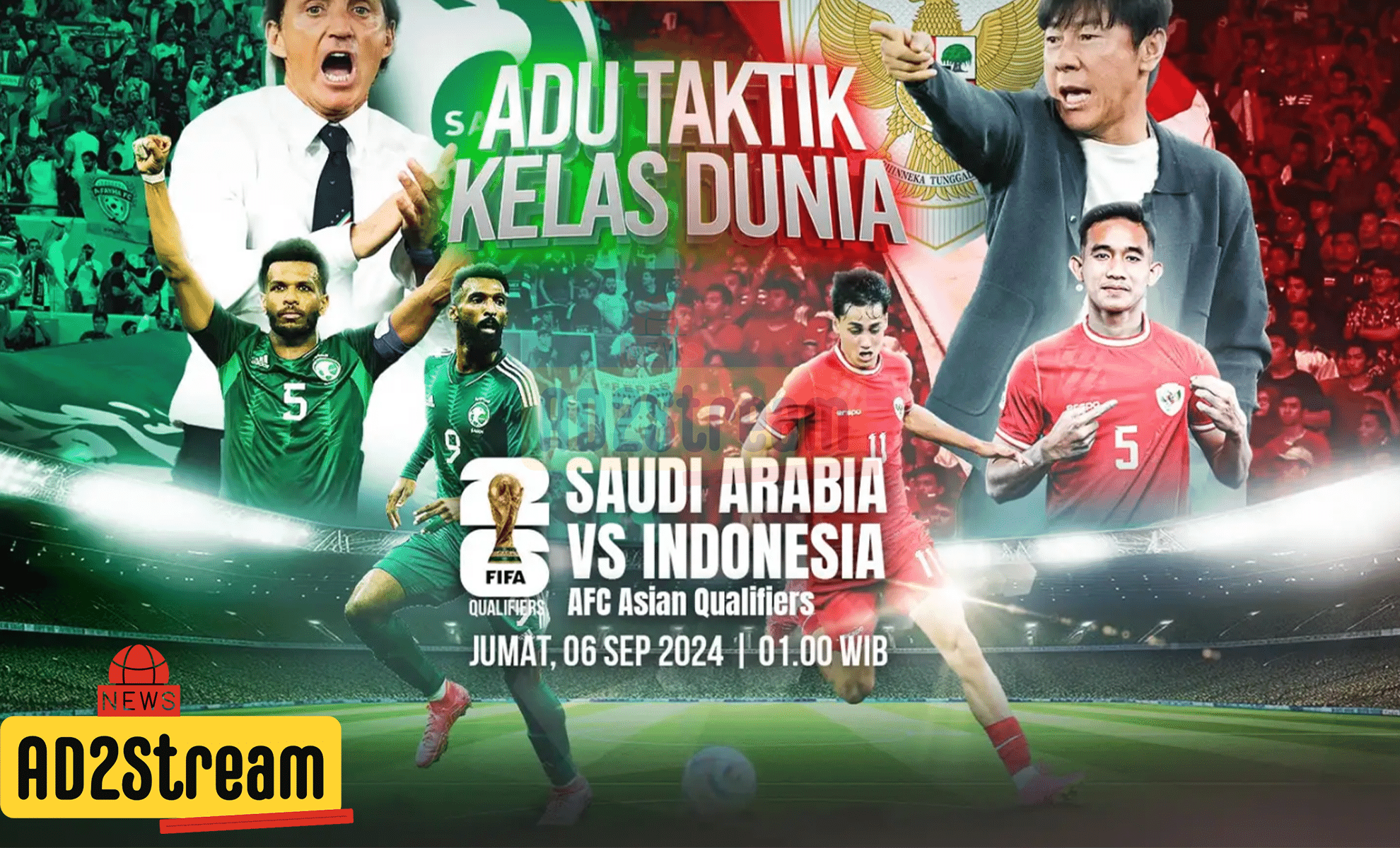 Link Nonton Live Streaming Indonesia Vs Arab World Cup 2026