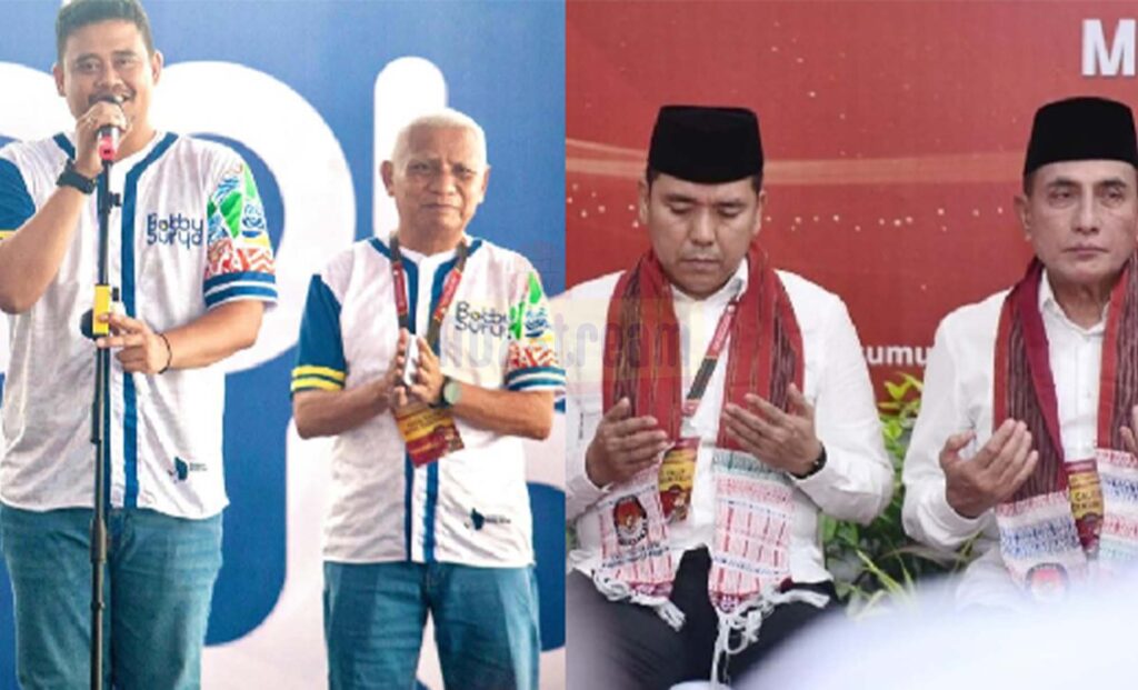 dua pasangan calon Pemilihan Gubernur Sumatera Utara yang akan berkompetisi