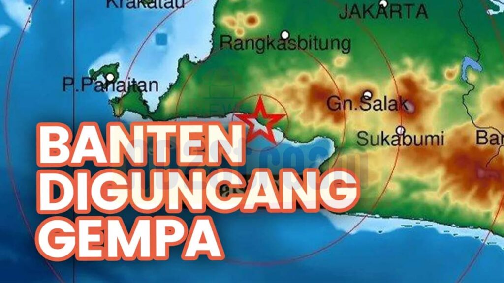 Gempa bumi dengan kekuatan 5,3 magnitudo mengguncang wilayah barat laut Banten