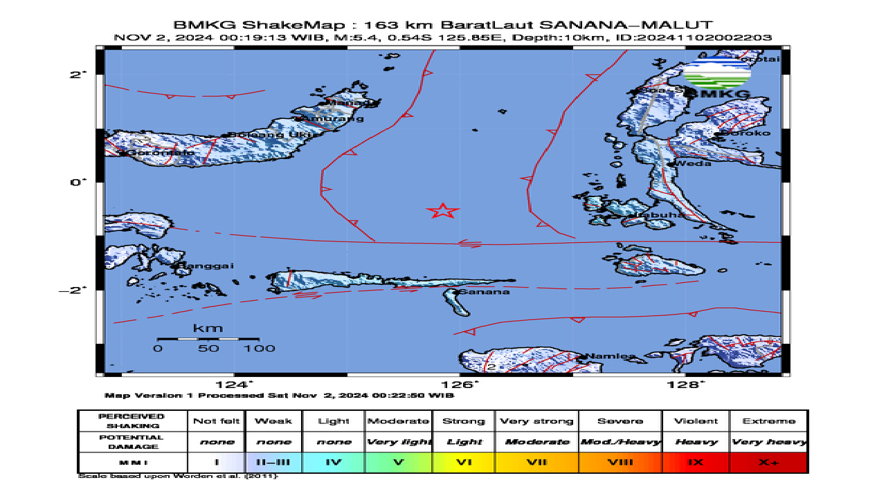 Gempa 5,4 Guncang Sanana, Warga Diminta Tetap Tenang